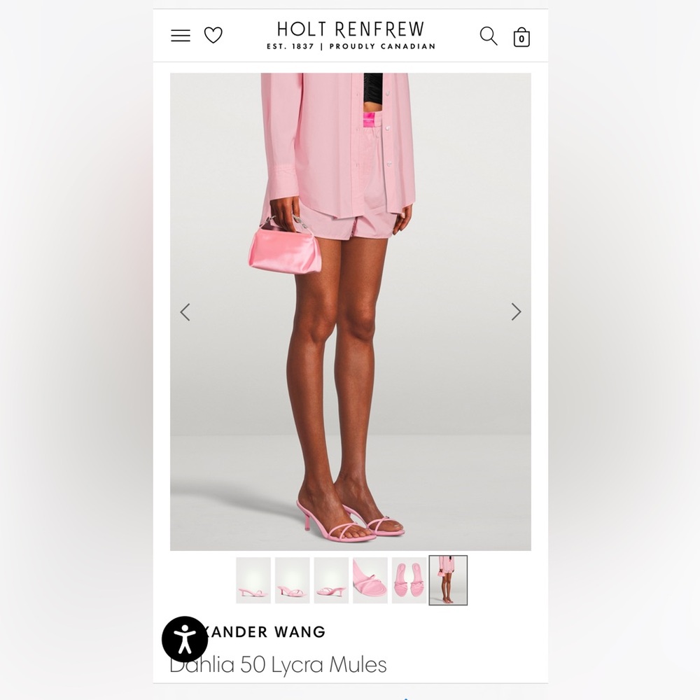 Alexander Wang Pink Dahlia 50 Lycra Mule euro 39.5